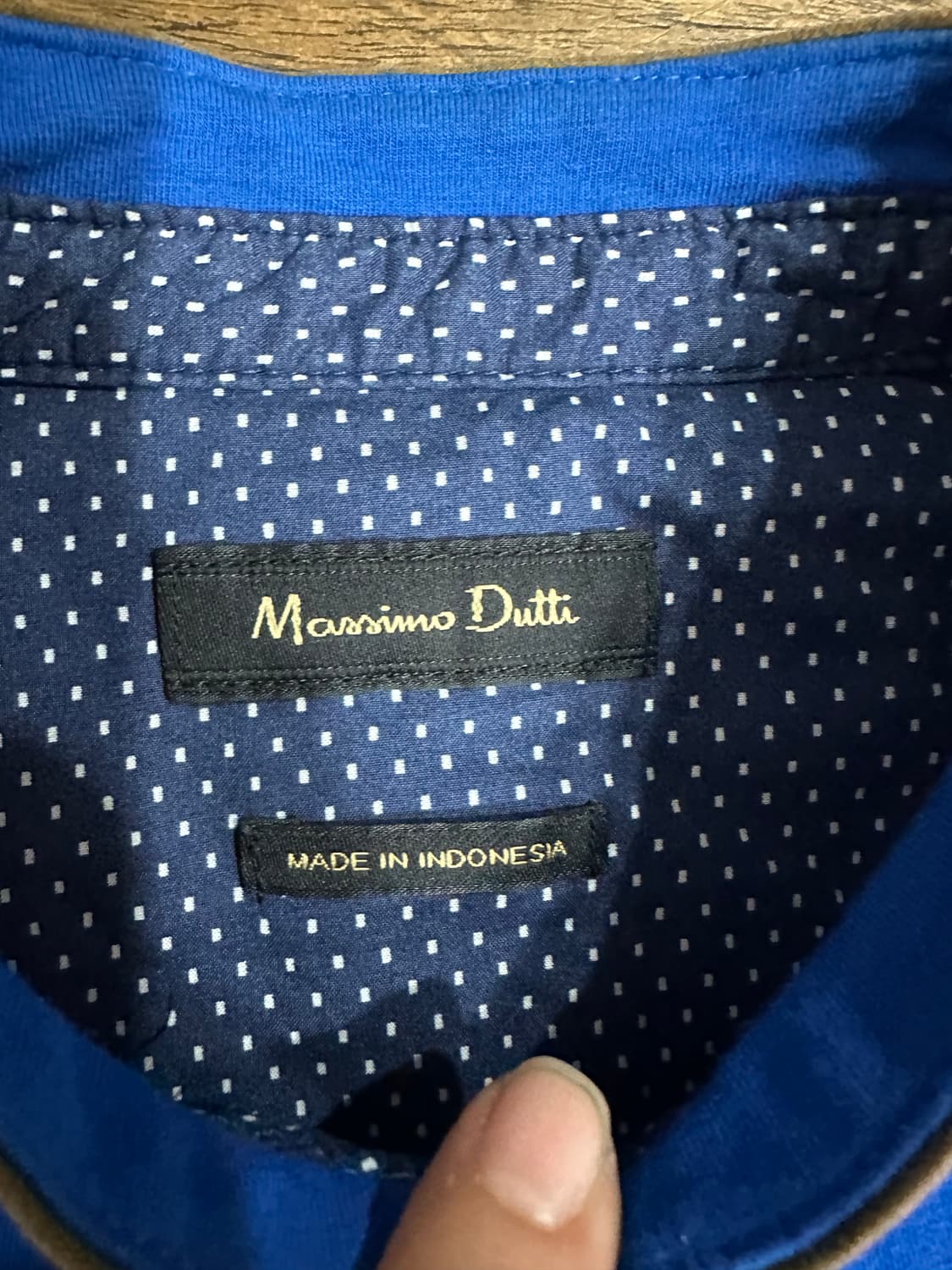 Massimo Dutti 코발트블루 반팔 카라티 95 상품이미지3