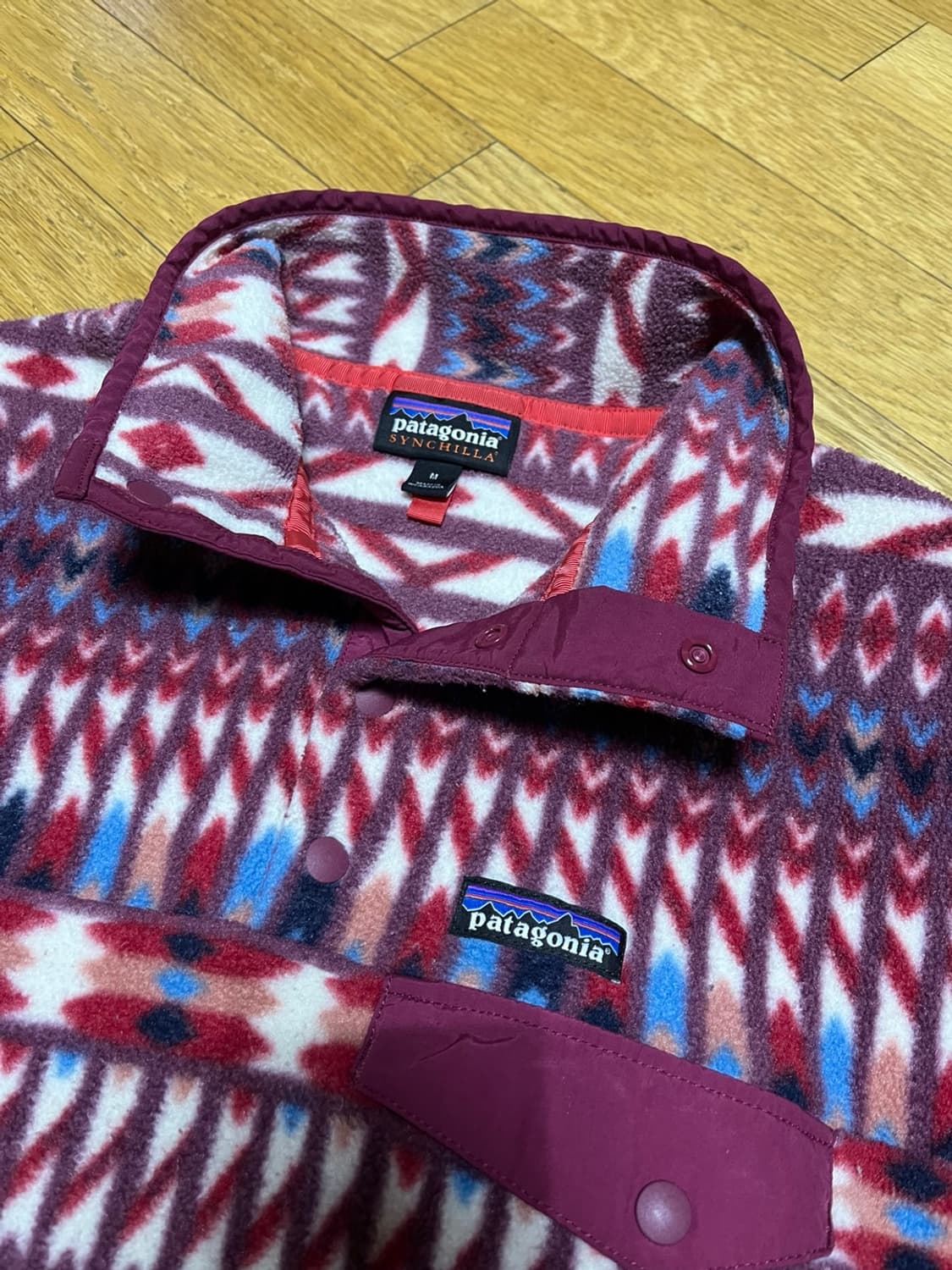 파타고니아 신칠라 아즈텍 패턴 플리스 후리스 우먼 m 상품이미지2