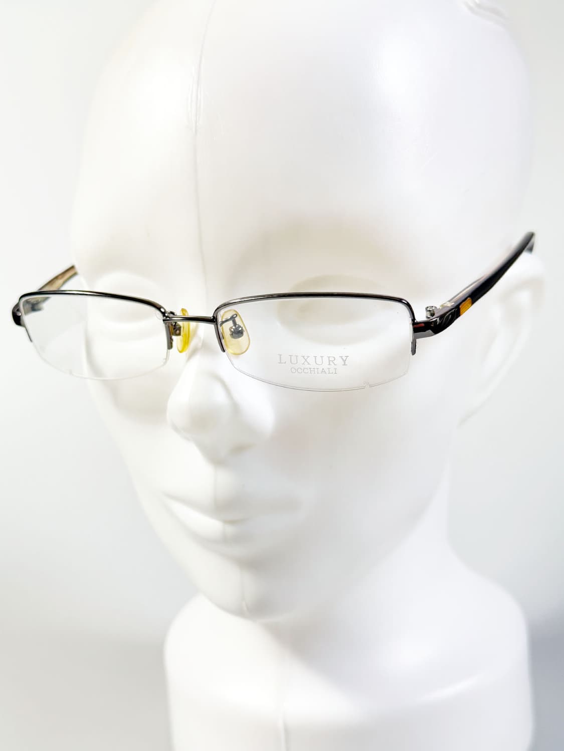 LUXURY OCCHIALI 건메탈 반무테 스퀘어 빈티지 안경 상품이미지8