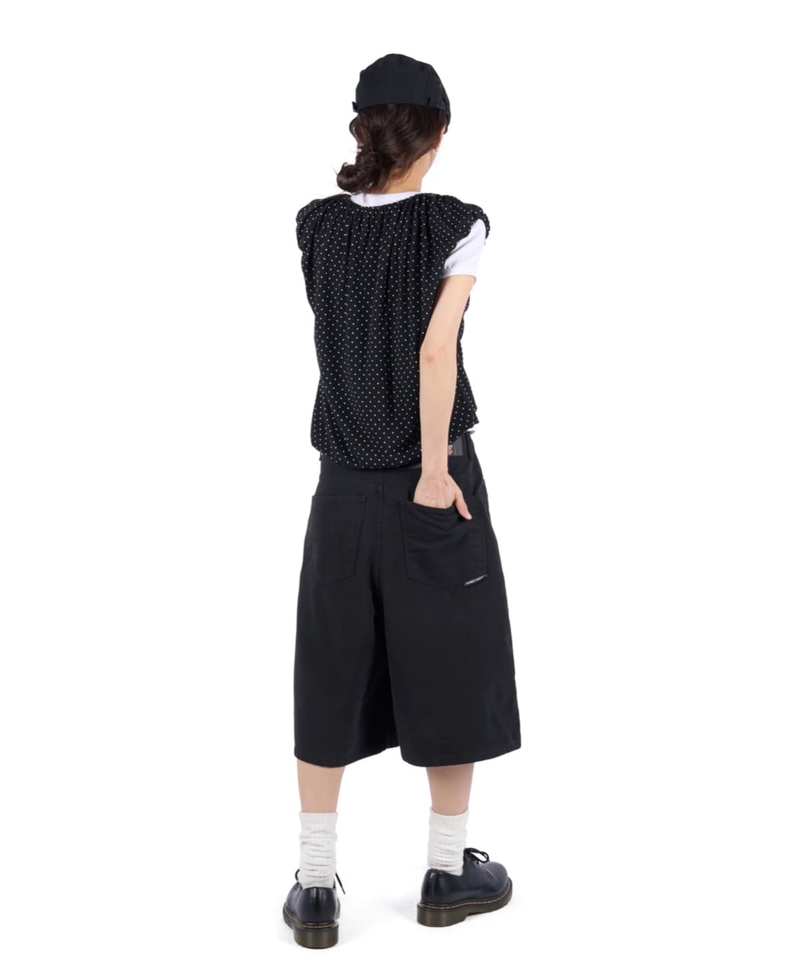 릿킴 도트 셔링 반팔 상품이미지3