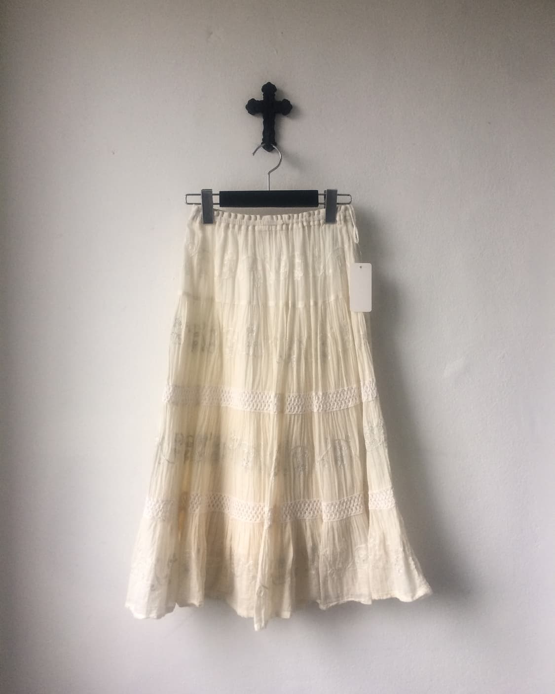 Ethnic mood embroidery layer long skirt 상품이미지1
