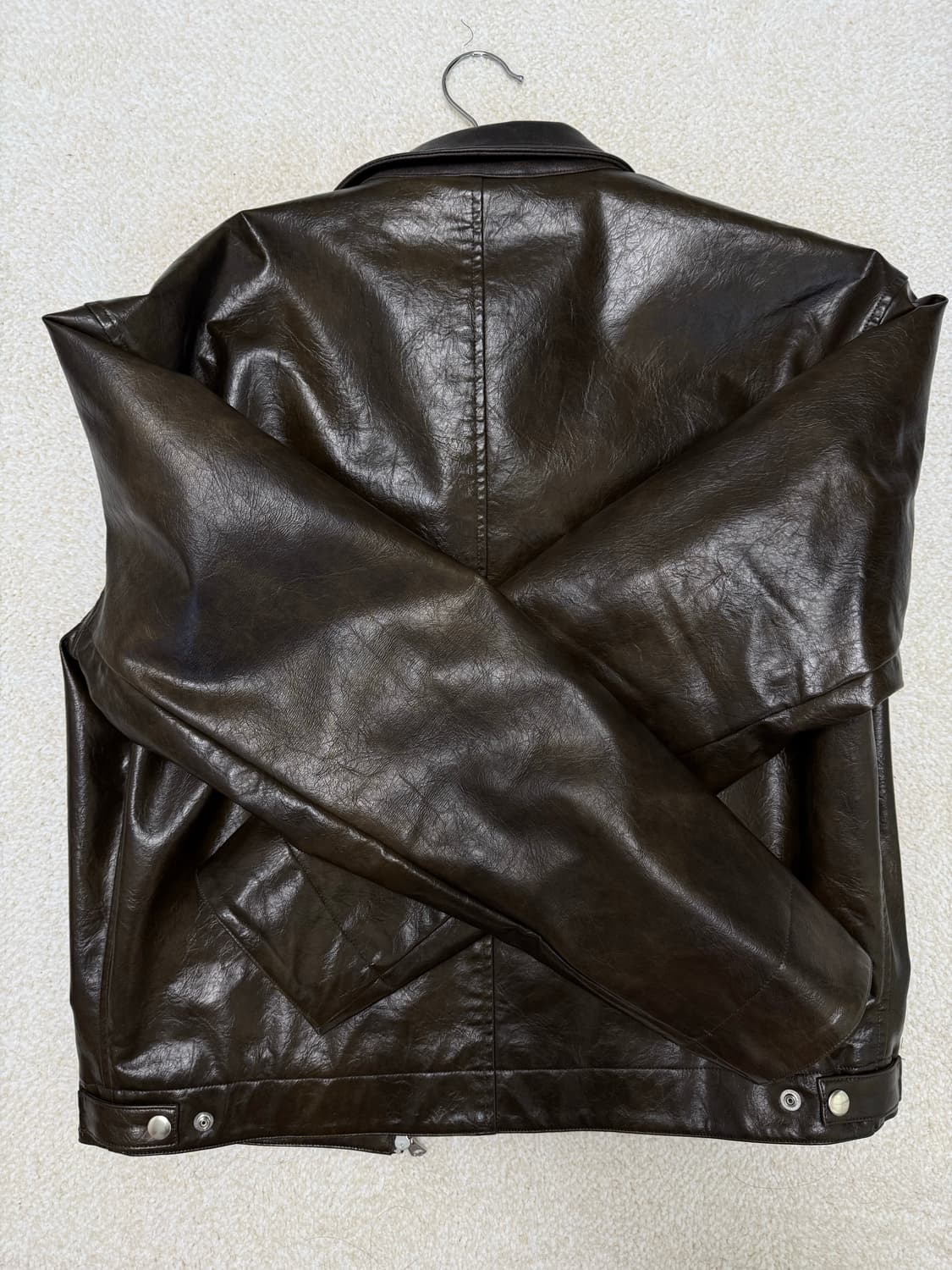 비슬로우 퍼플 레더자켓 브라운 L 상품이미지3