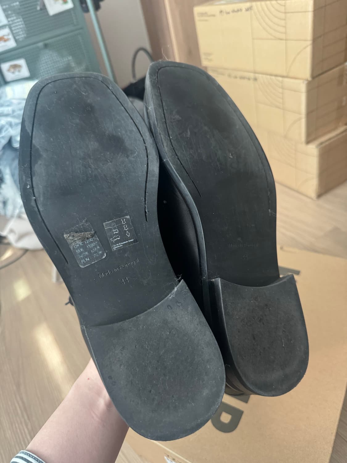 [44] COS 코스  스퀘어토 더비 슈즈 블랙 290 상품이미지4