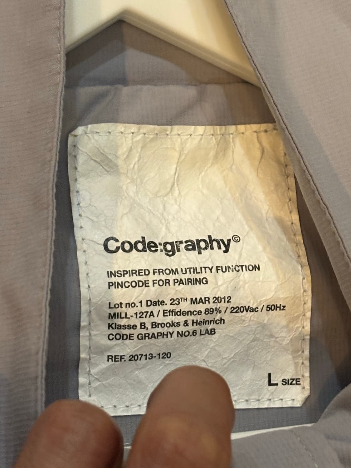 CGP 코드그라피 바람막이 자켓 L 상품이미지5