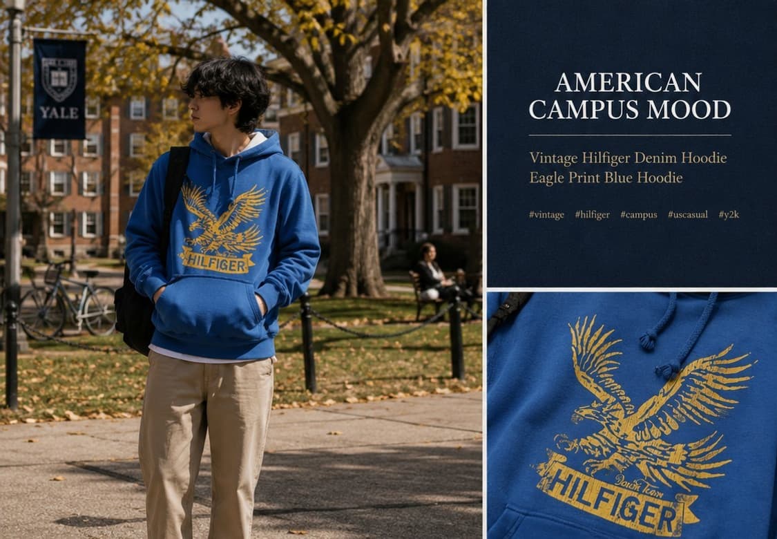 Vintage Tommy Hilfiger Denim Eagle Hoodi 상품이미지1