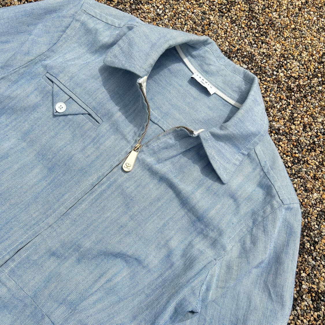 산드로(Sandro)연청 데님 점프수트 자켓 상품이미지2