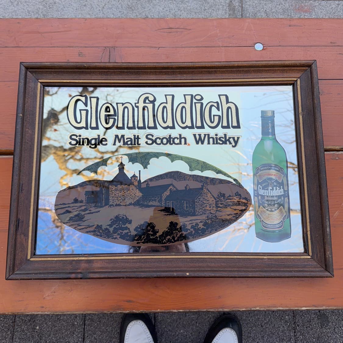 빈티지 소품 1970년 글렌피딕 거울 액자  상품이미지1