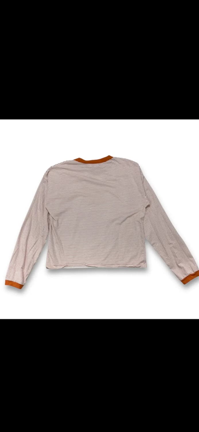 T124 아프레쥬 미뇽 JPN 빈티지 오렌지스트라이프 긴팔티 F(W) 상품이미지2