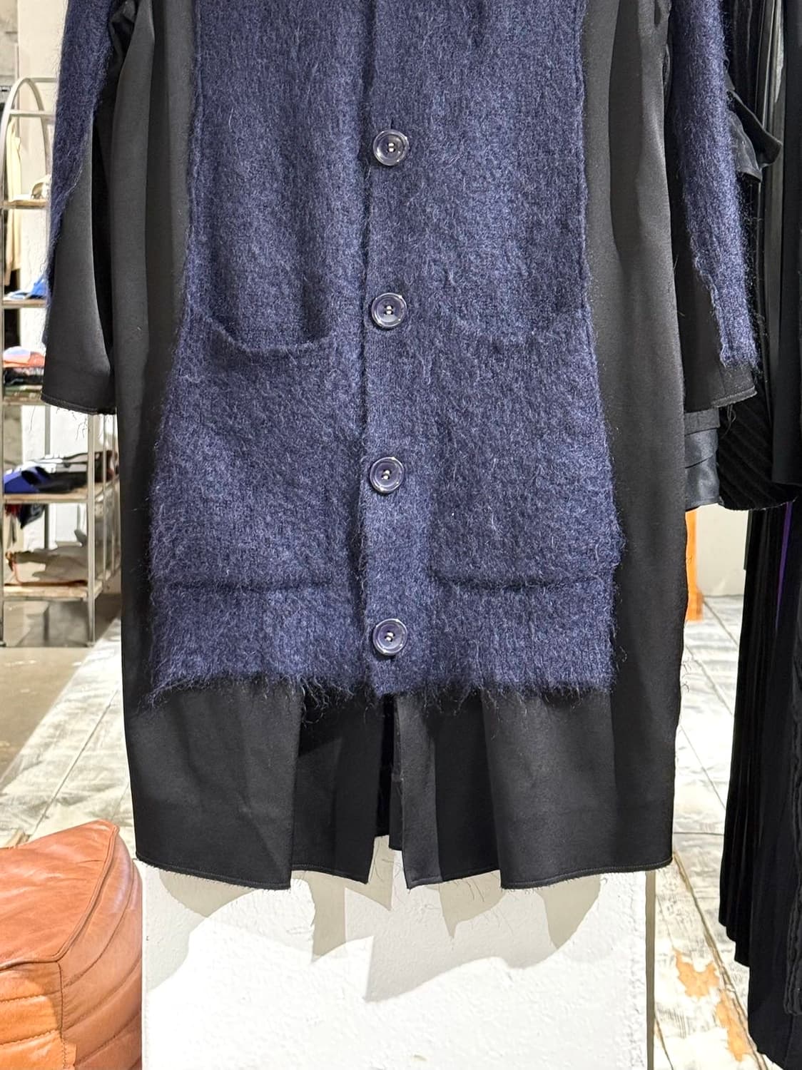 언더커버 네이비 모헤어 롱 가디건  상품이미지3