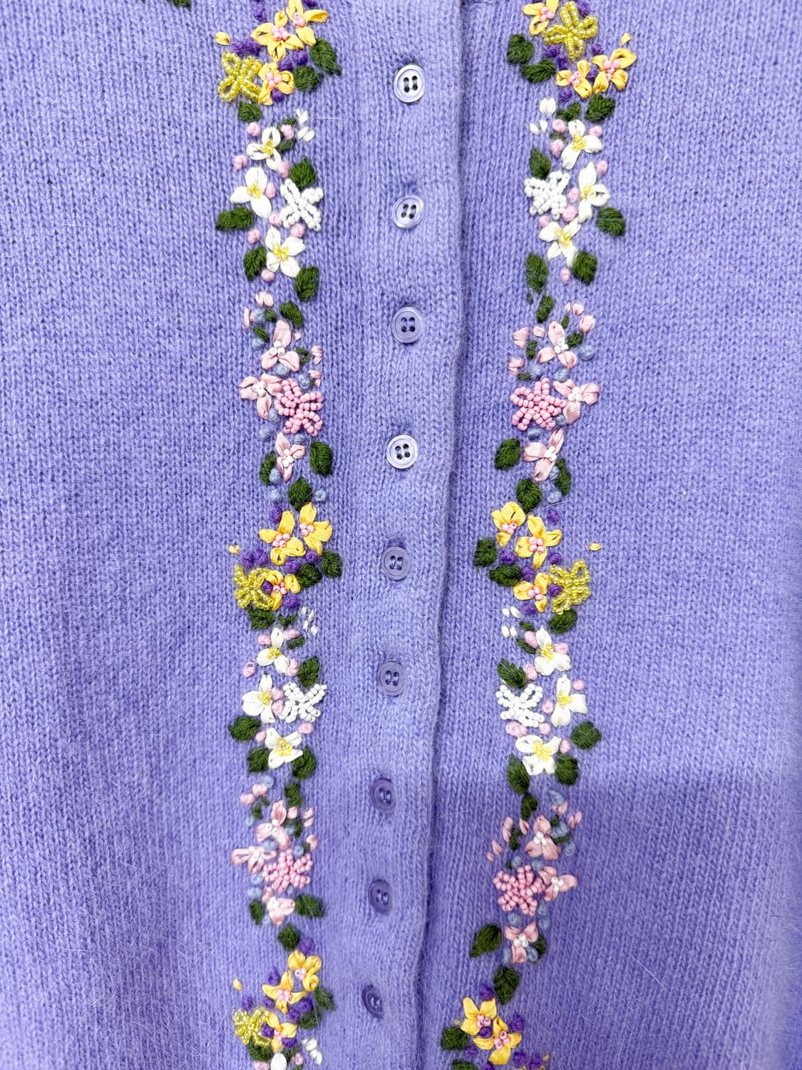 ba-tsu 바츠 연보라 앙고라 가디건 상품이미지2