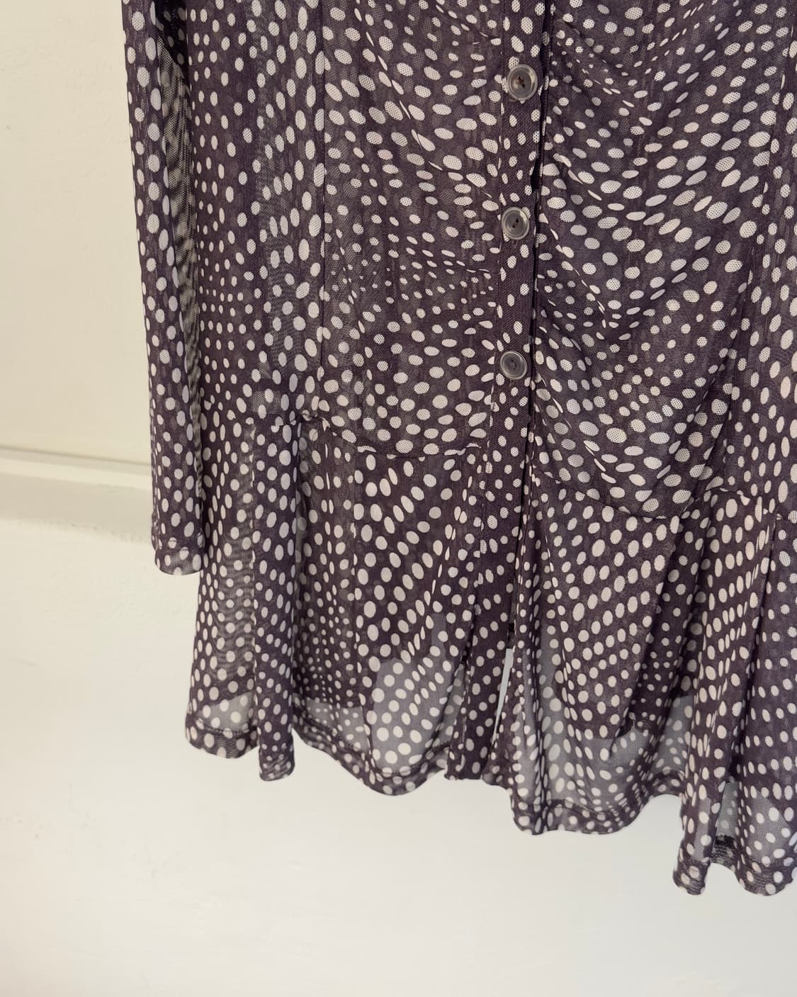 [EIGER WAND] dot pattern shirring dress 상품이미지5