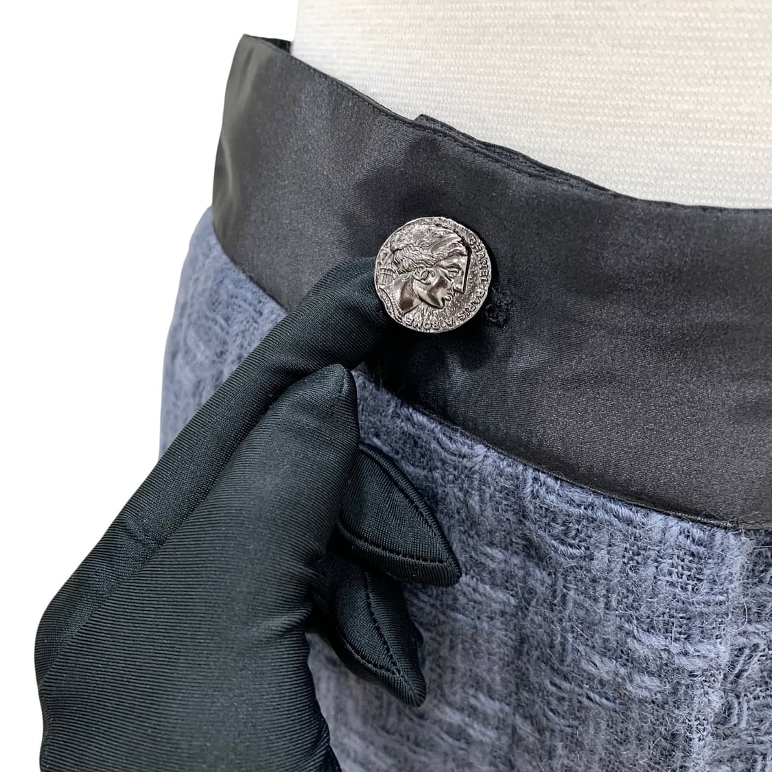 샤넬 웨이스트 리본 벨트 울 트위드 와이드 팬츠 상품이미지4