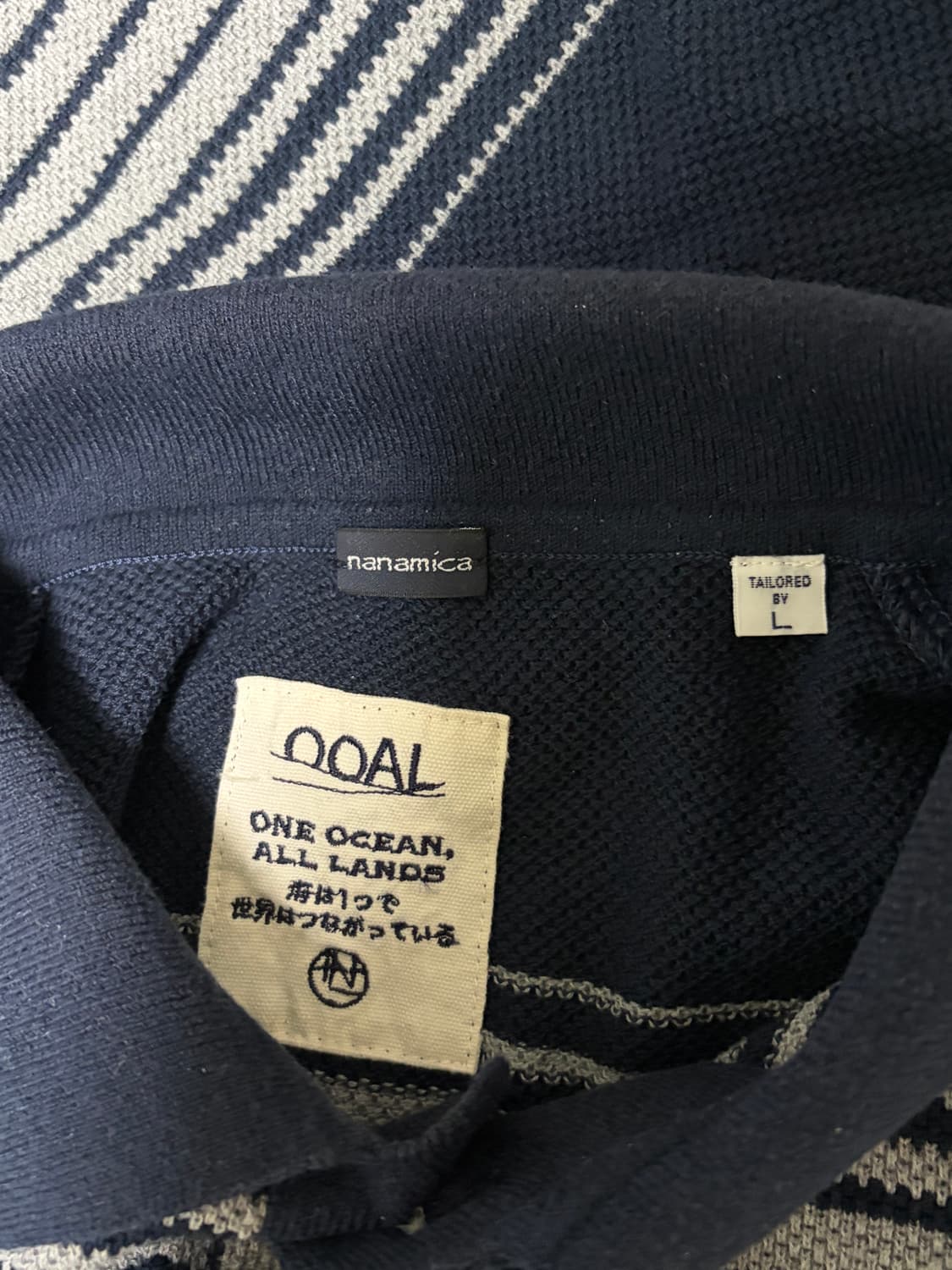 나나미카 폴로 스웨터 네이비 상품이미지3