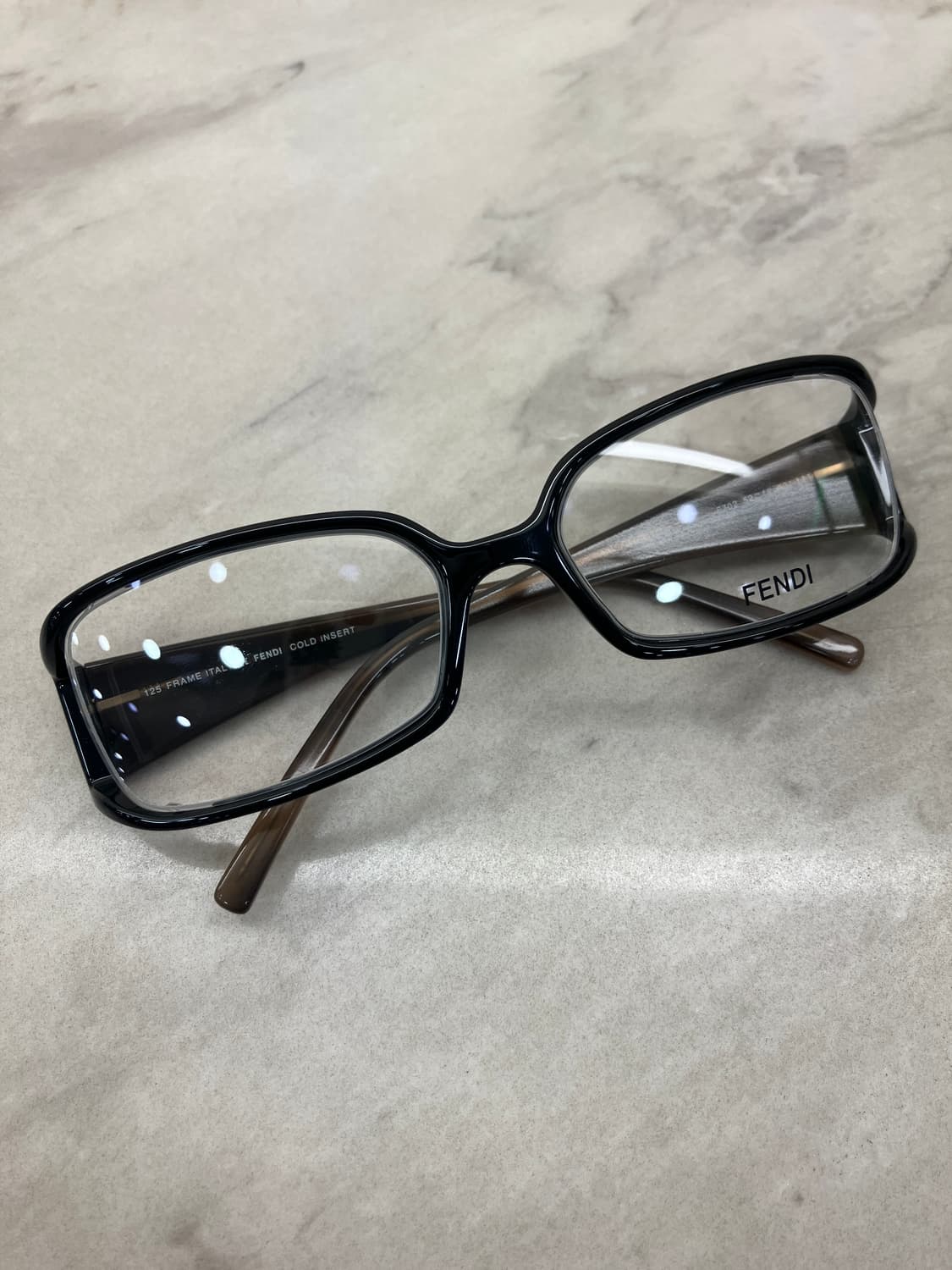 펜디 FENDI 빈티지 블랙 스퀘어 뿔테 안경 상품이미지1