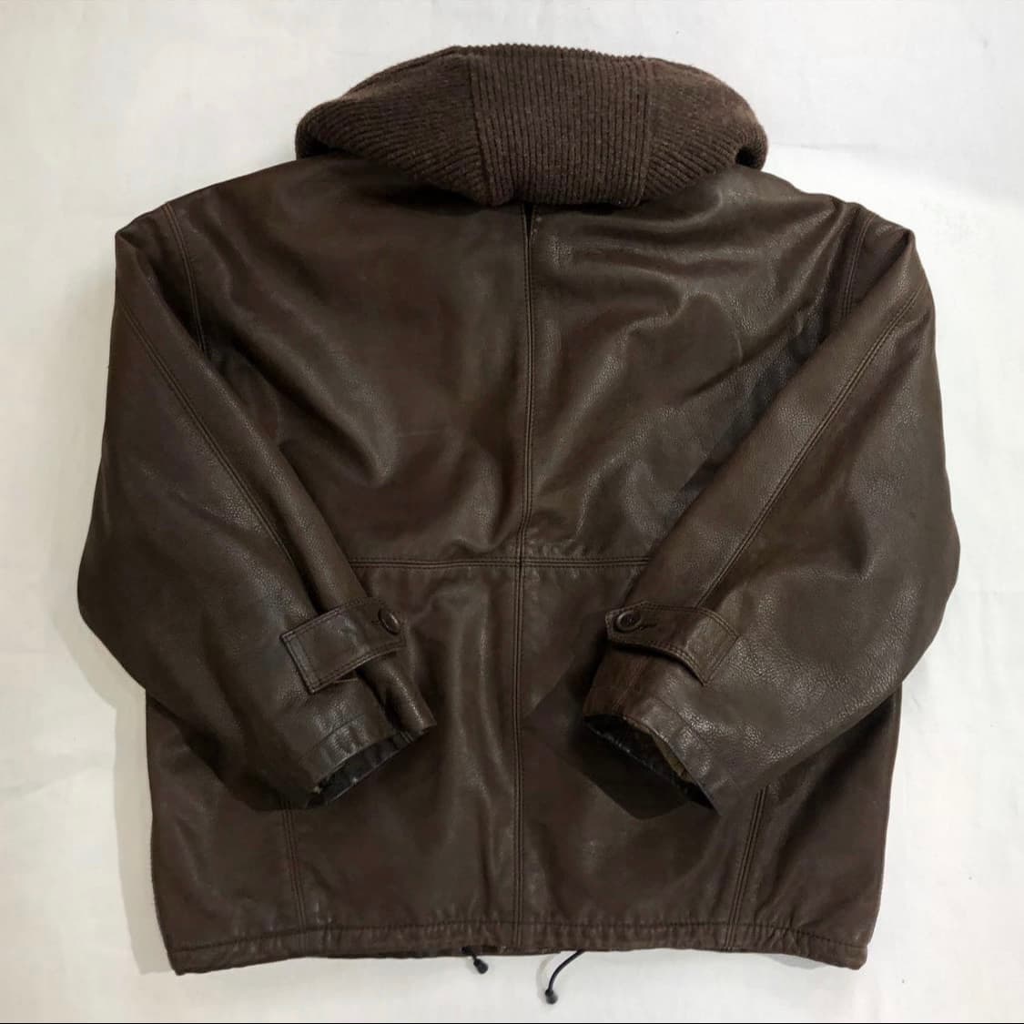 브라운 빈티지 가죽 점퍼 made in italy 상품이미지2