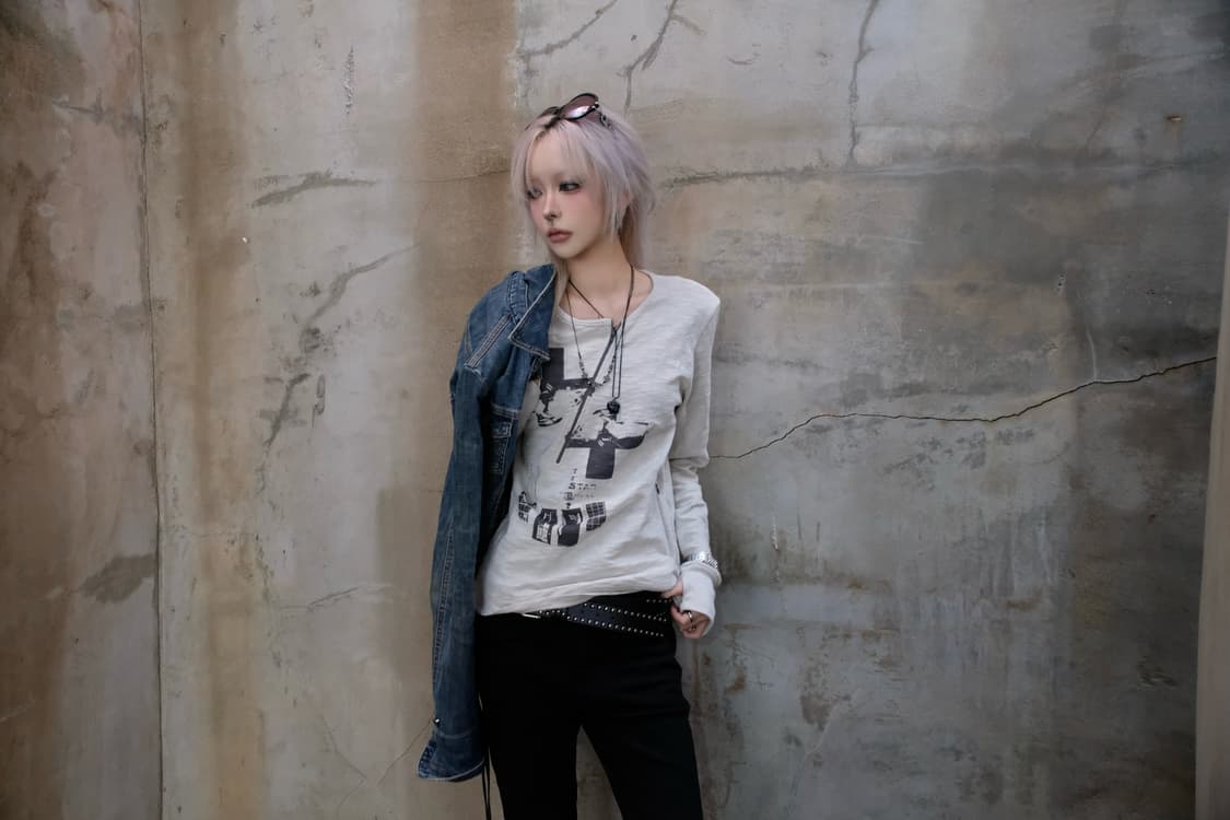 Incision slub long sleeve 상품이미지2