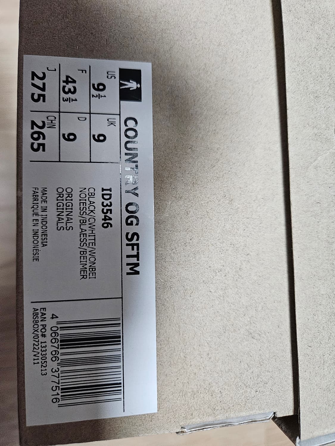 아디다스 송 포 더 뮤트 컨트리 OG 코어 블랙 코어 화이트 275 상품이미지6