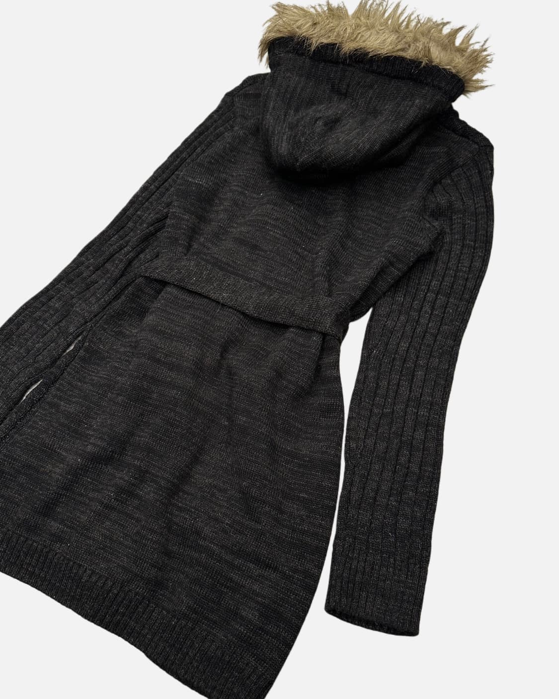 fur hood knit duffle coat 상품이미지6