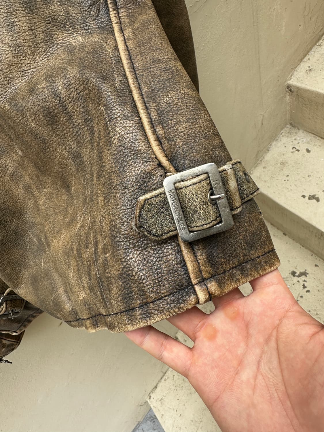 R.B.C 빈티지 레더 라이더 자켓 상품이미지6