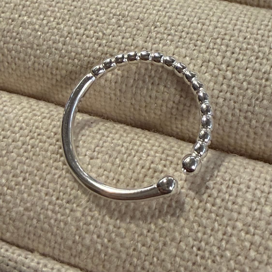 새상품 여성 신주 하프구슬 오픈링 반지  상품이미지4