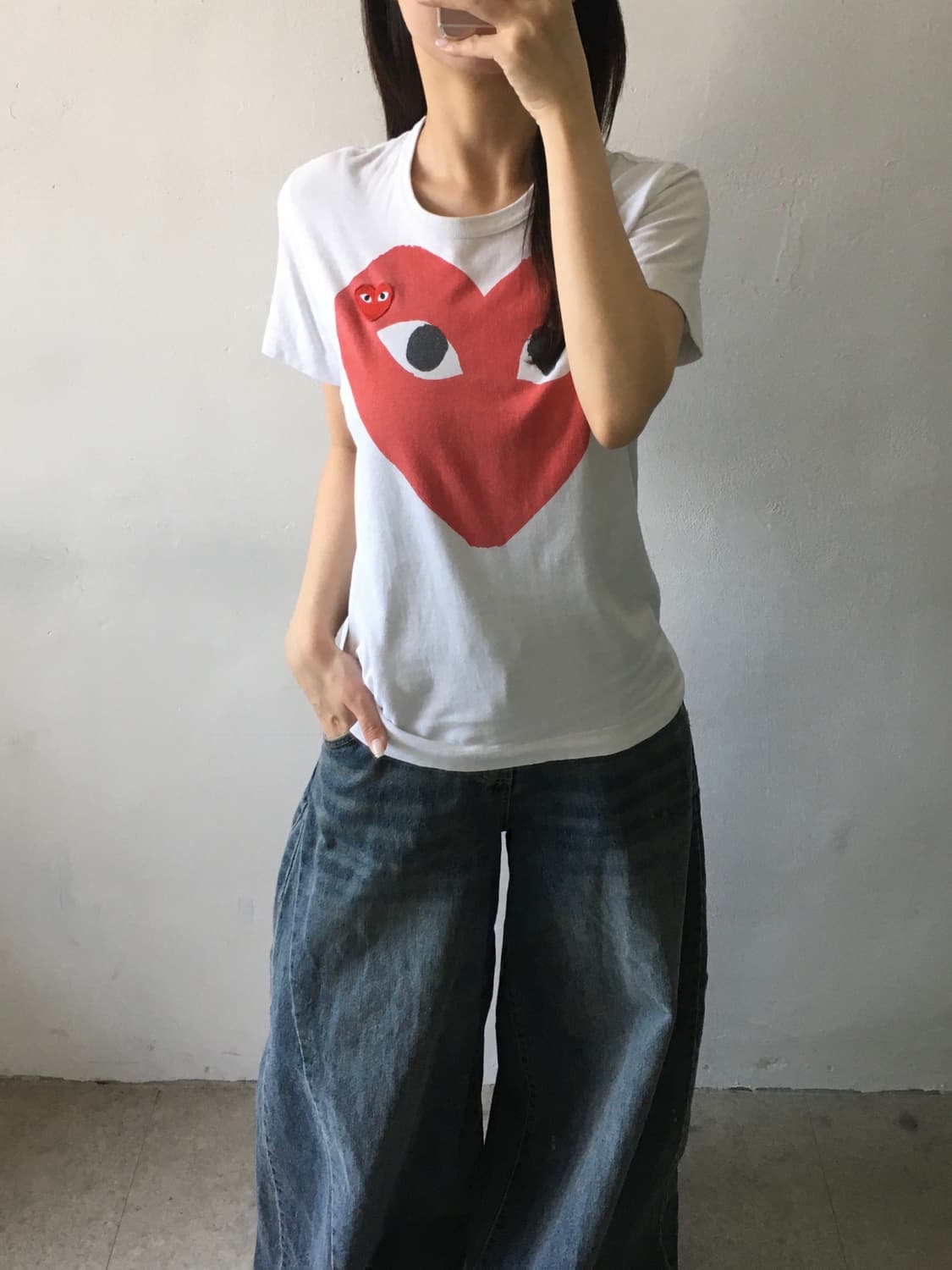 꼼데가르송 더블로고 반팔티 상품이미지2