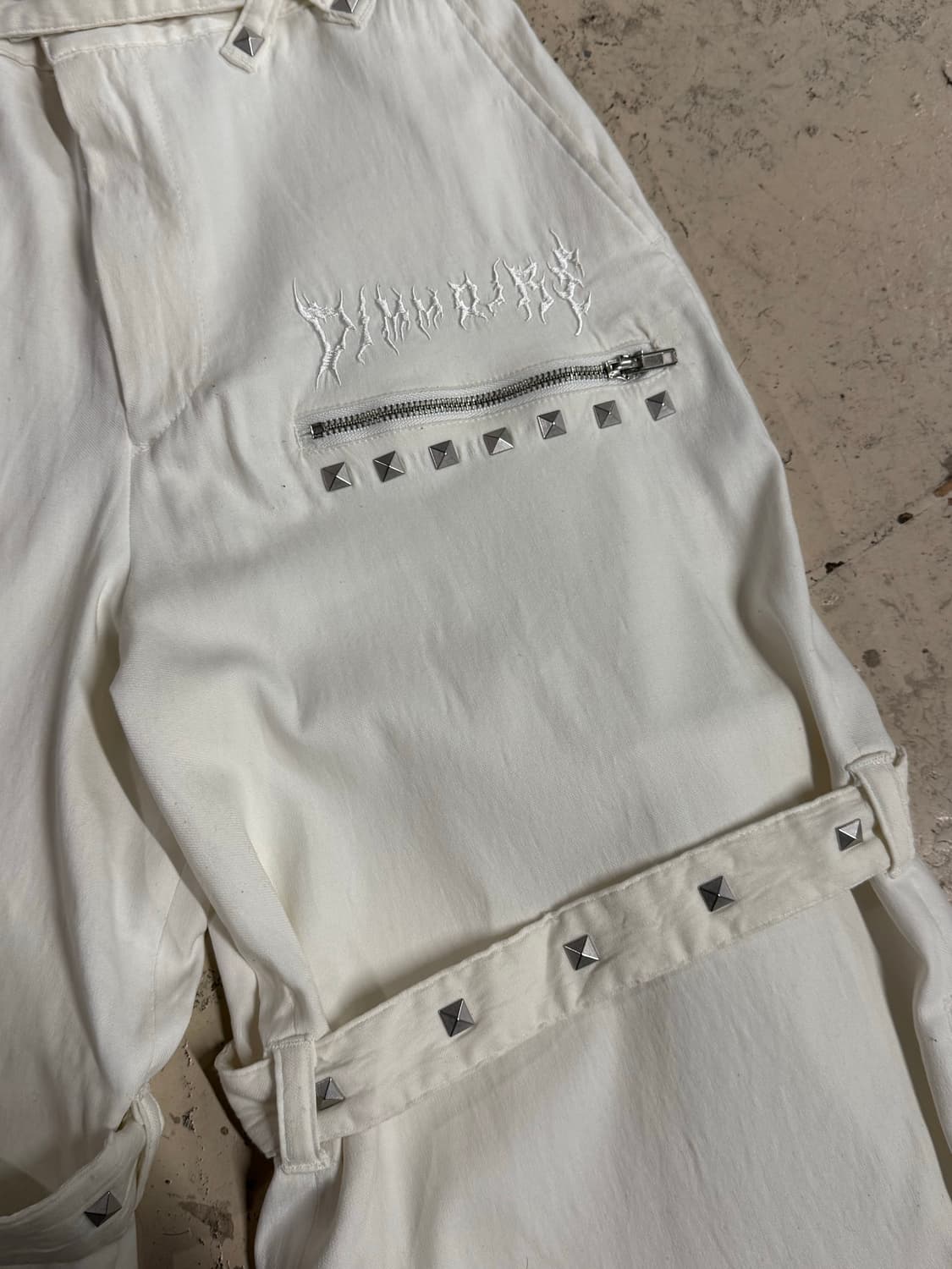 Dim Morie 버클 벨트 화이트 팬츠  상품이미지5