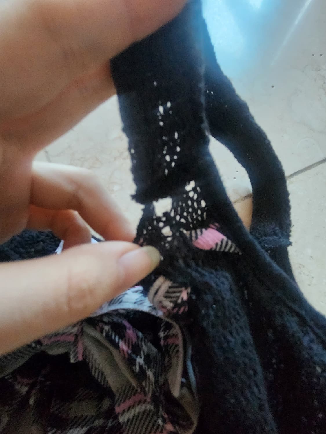 빈티지 체크 캐캐체깔 슬리브 상품이미지2