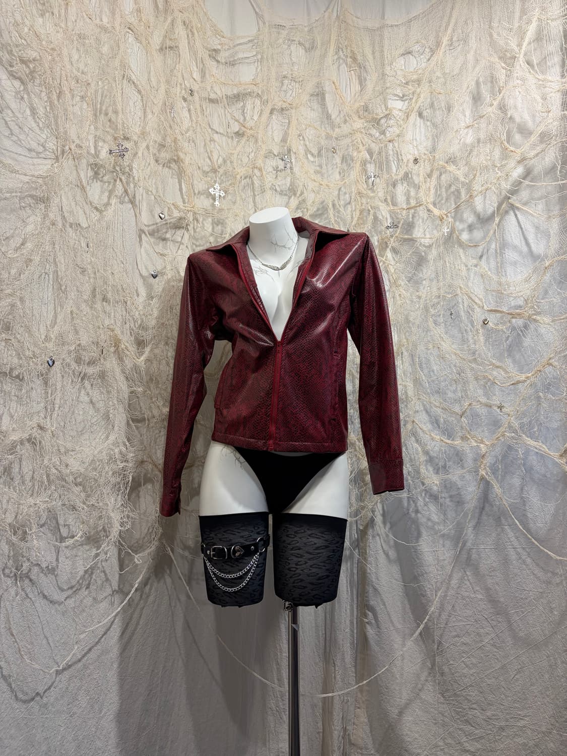 Japanese red phyton jacket 상품이미지2