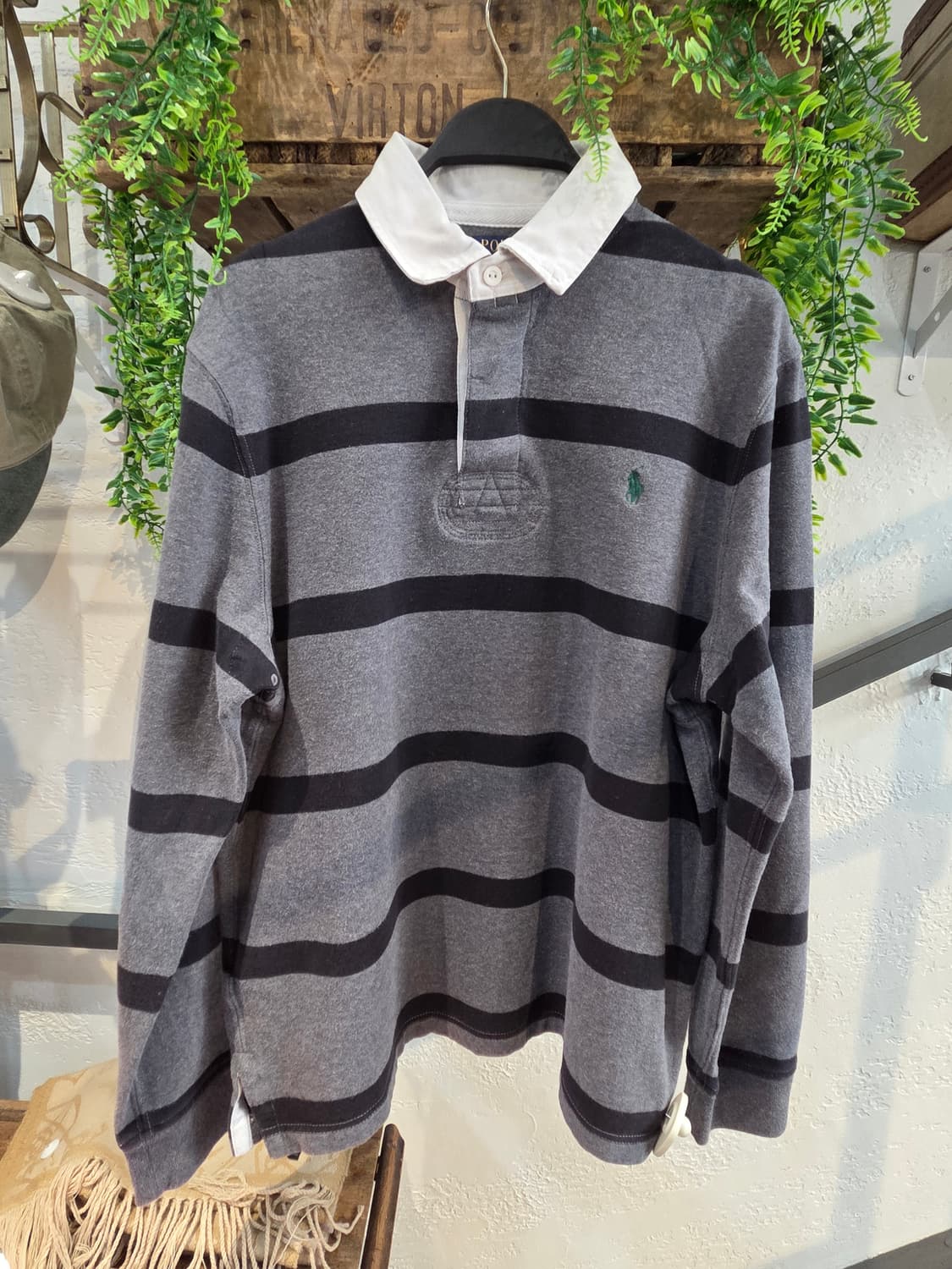 Polo 폴로 그레이 스트라이프 럭비티 상품이미지1