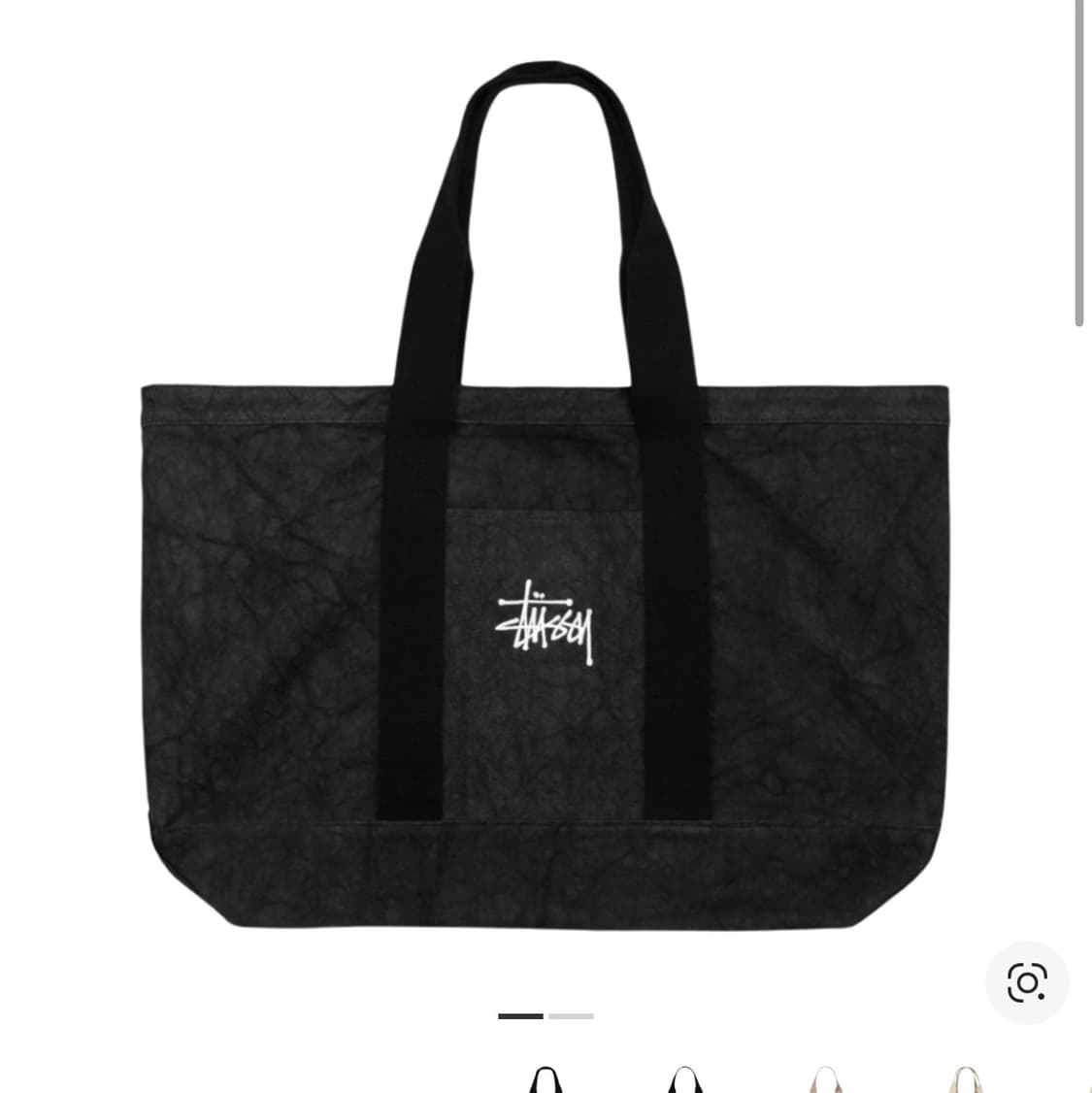 스투시 캔버스 엑스트라 라지 토트백 워시드 블랙 상품이미지1