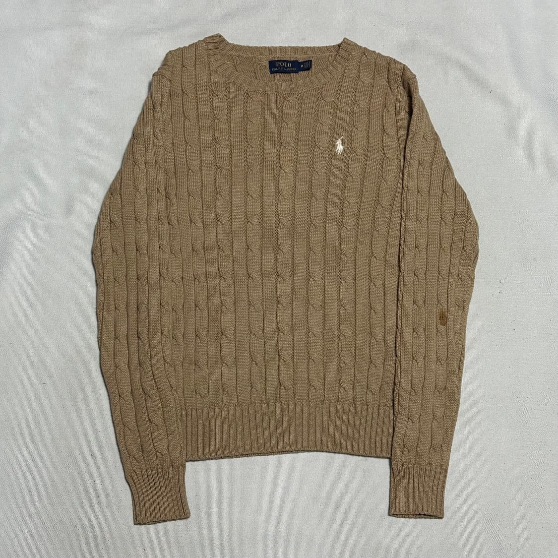M 폴로랄프로렌 여성용 브라운 케이블 니트 상품이미지2