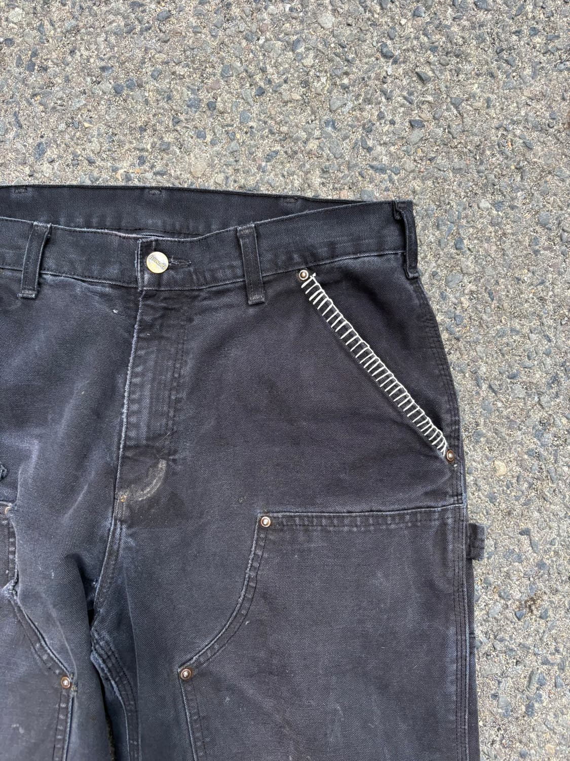 Carhartt B136 블랙 더블니 사시코 팬츠 상품이미지5