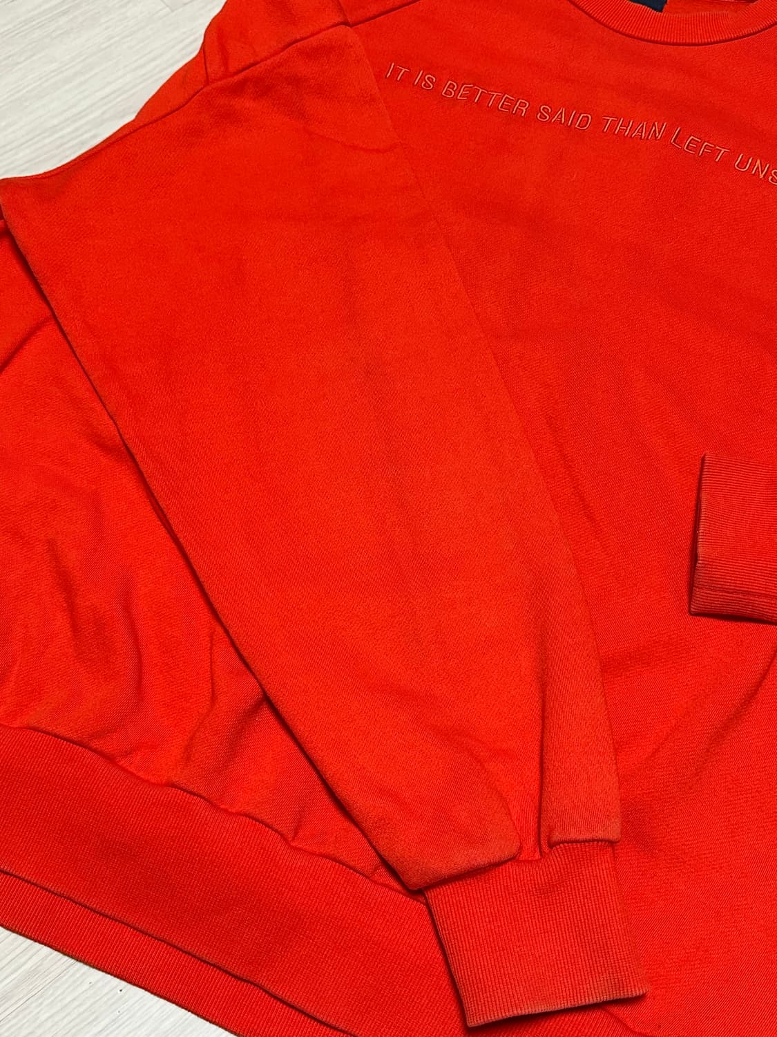 18SS 준지 JUUN.J 백프린팅 오버핏 맨투맨 오렌지 상품이미지6