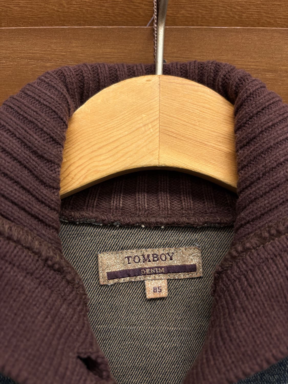 00s TOMBOY 톰보이 y2k 데님 골지 집업 자켓 상품이미지8