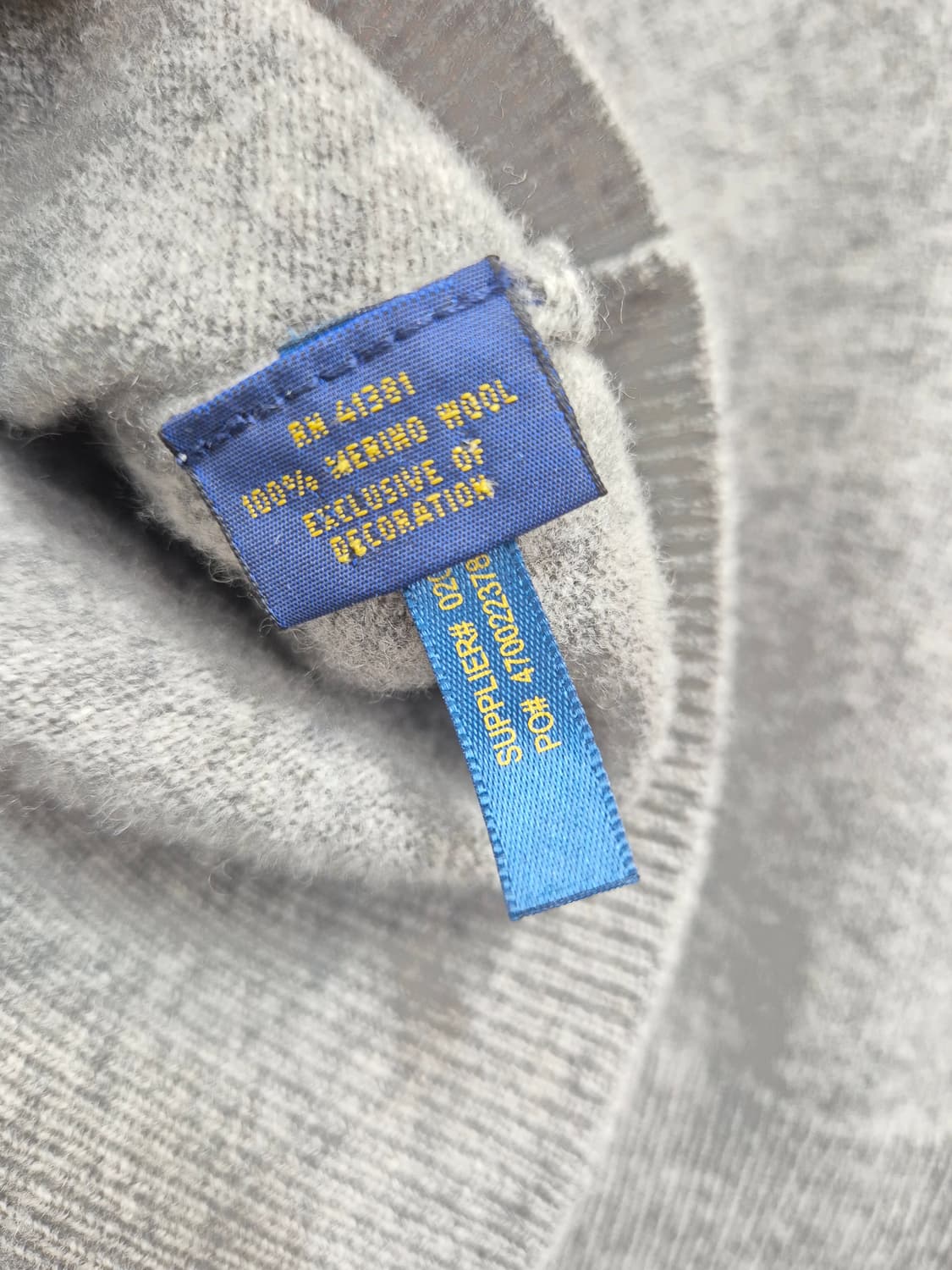 폴로 메리노울  회색 니트 / 55반~66(정품) 상품이미지6