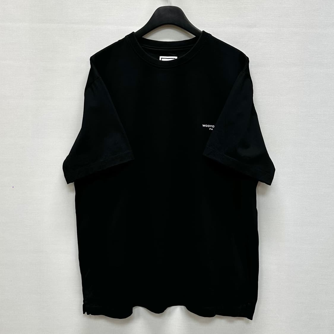 우영미 플라워 프린트 백로고 반팔티 (105) 상품이미지4