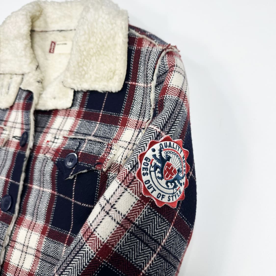 리바이스 오리지널 양털 모직 체크자켓 (M 여성추천) 상품이미지4