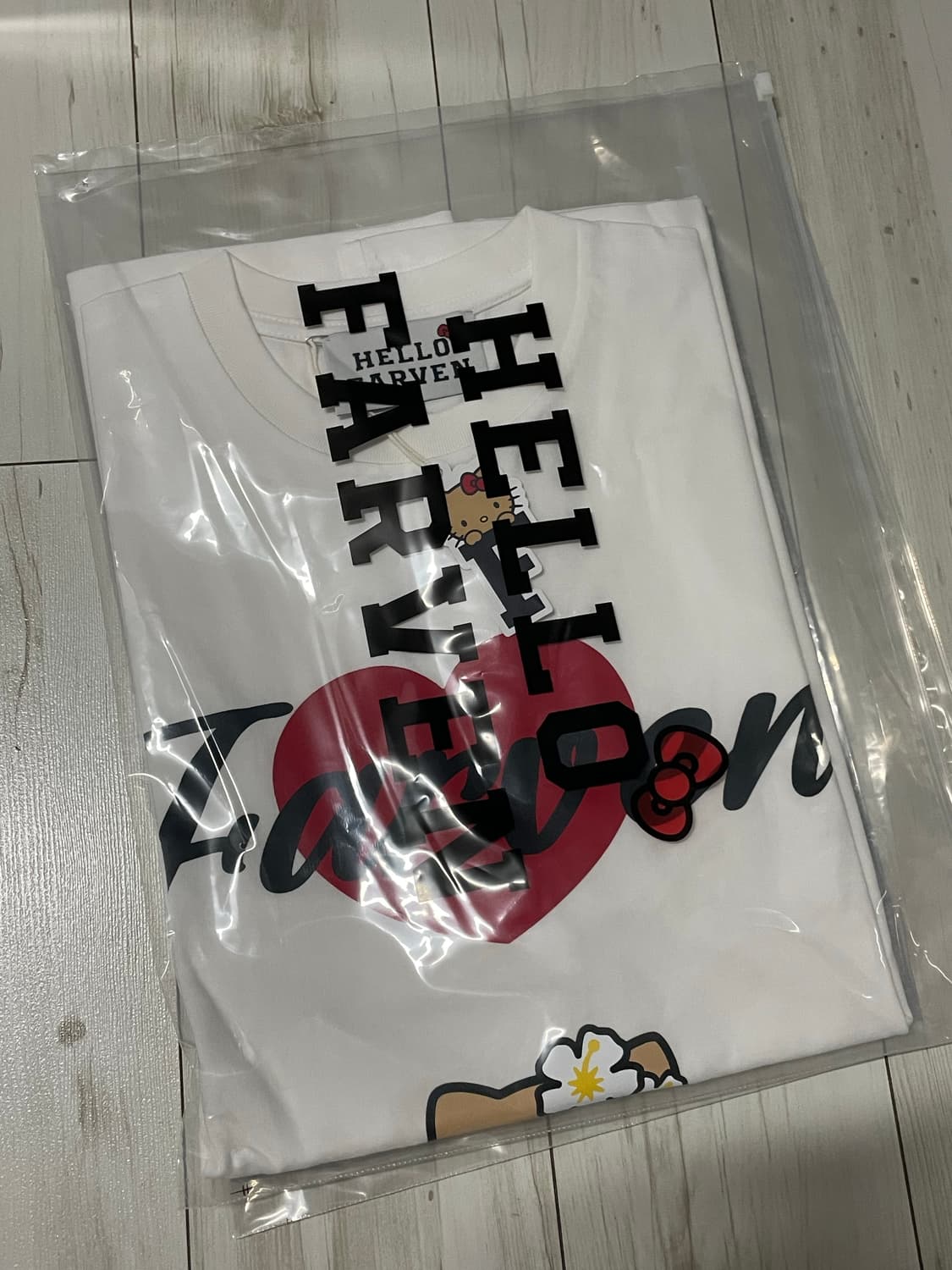 [os] 파르벵x태닝 헬로 키티 티셔츠 화이트 상품이미지1