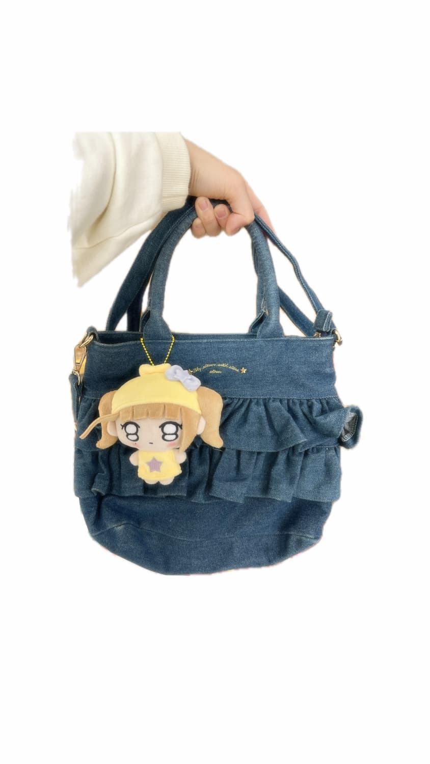 데님 프릴 크로스백 🌀 상품이미지1