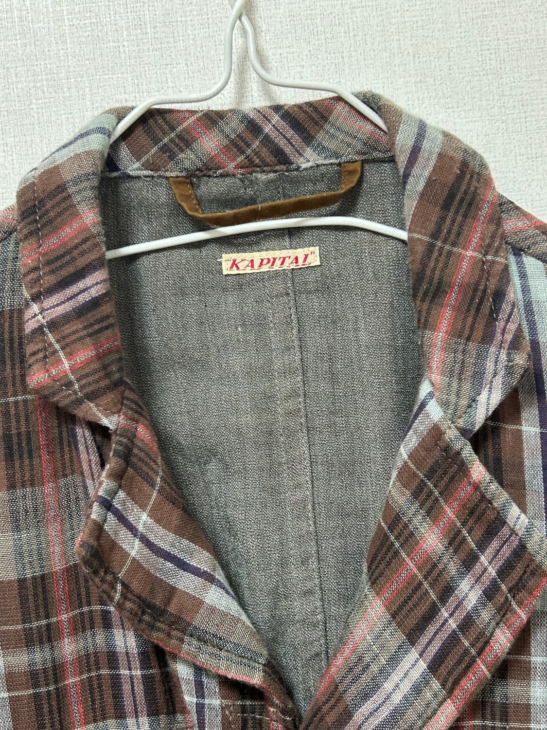 (착샷o) Kapital 캐피탈 체크 자켓 상품이미지3