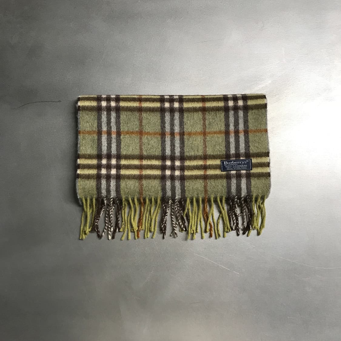 버버리 정품 캐시미어 머플러 그린 상품이미지1