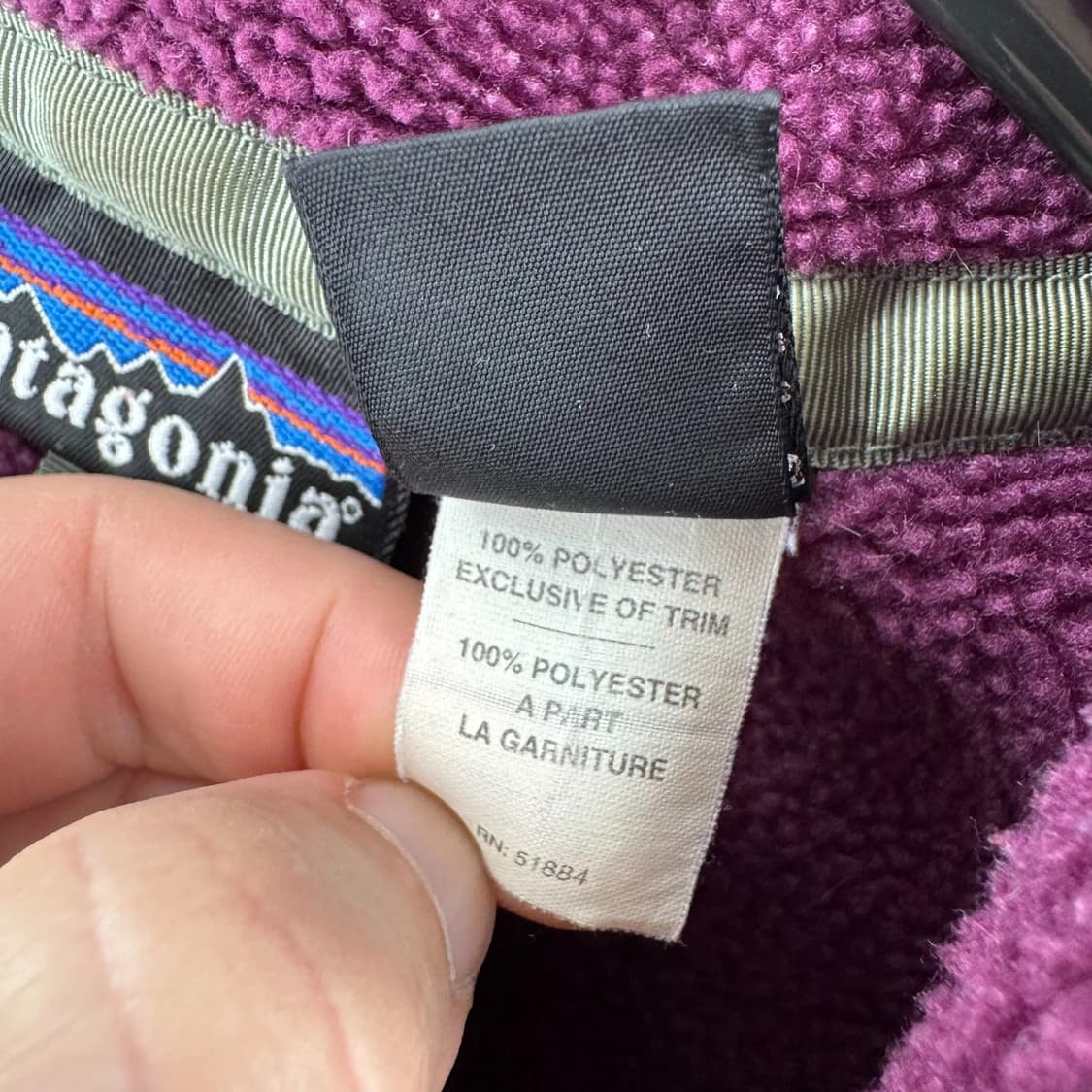 90s 자메이카 파타고니아 신칠라 스냅-T 마젠타 퍼플 상품이미지4