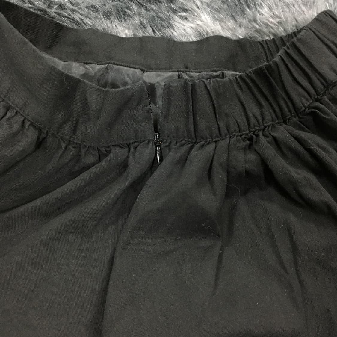 투티/0160 블랙 미디 모리걸 y2k 스커트 레이어드 상품이미지5