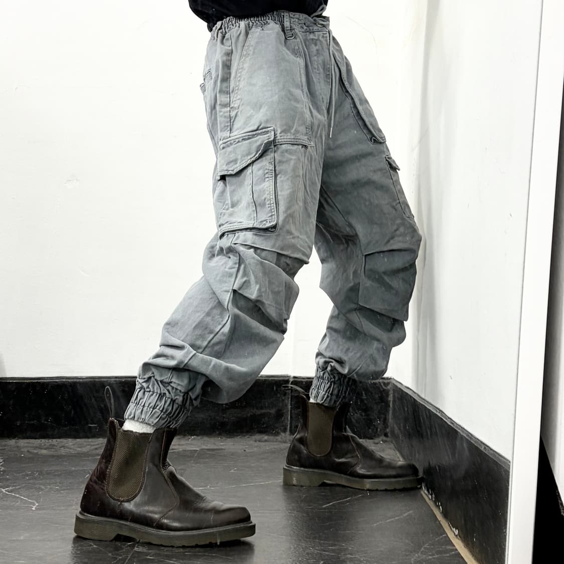 송지오 옴므 가먼트다이드 카고 조거 팬츠 상품이미지3