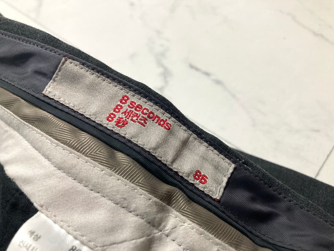(거의 새것)에잇세컨즈 10부 원턱 기모 슬랙스 34-36 상품이미지5