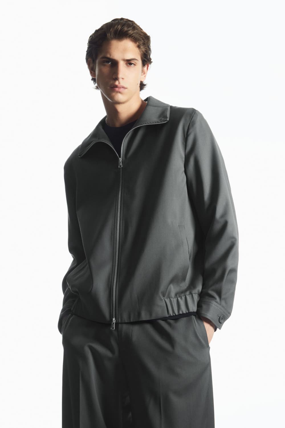 COS 라이트웨이트 울 자켓 그레이 M 상품이미지2