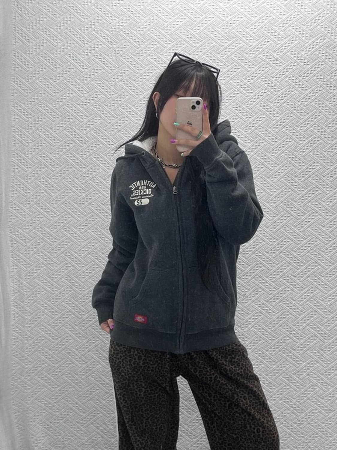 디키즈 올드스쿨 빈티지 양털 후드 집업 M C06932 상품이미지1