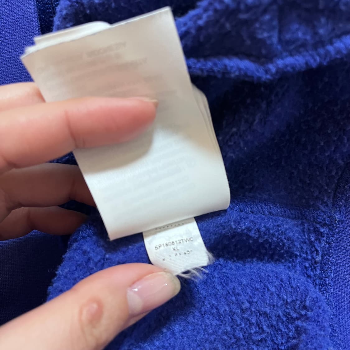 [정품] 조던 블루 화이트로고 기모 후집 [ XL ] 상품이미지5