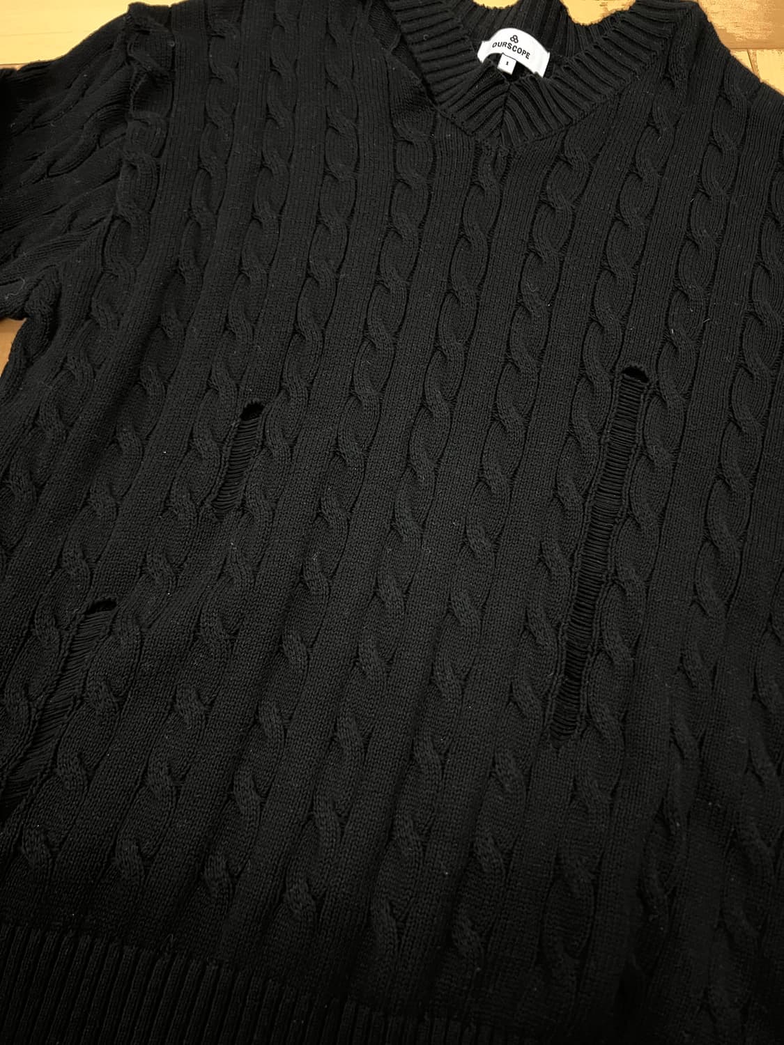 아워스코프 꽈배기 니트 1사이즈 상품이미지4