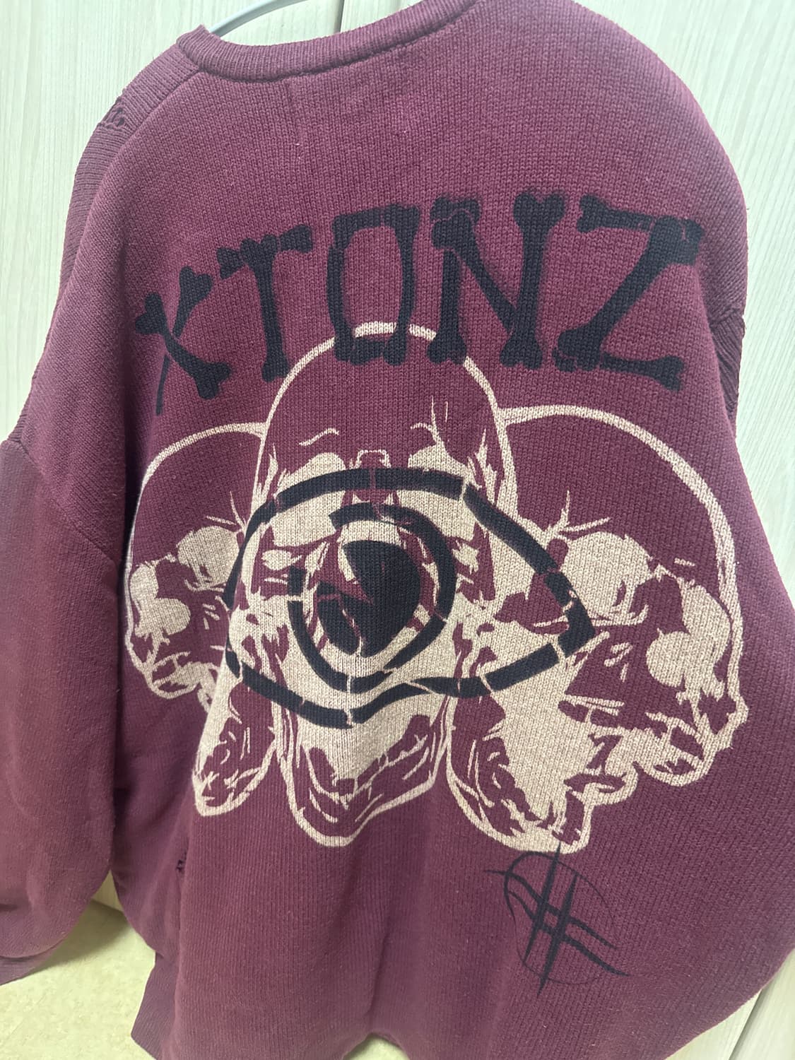 엑스톤즈 버건디 집업 M 상품이미지4